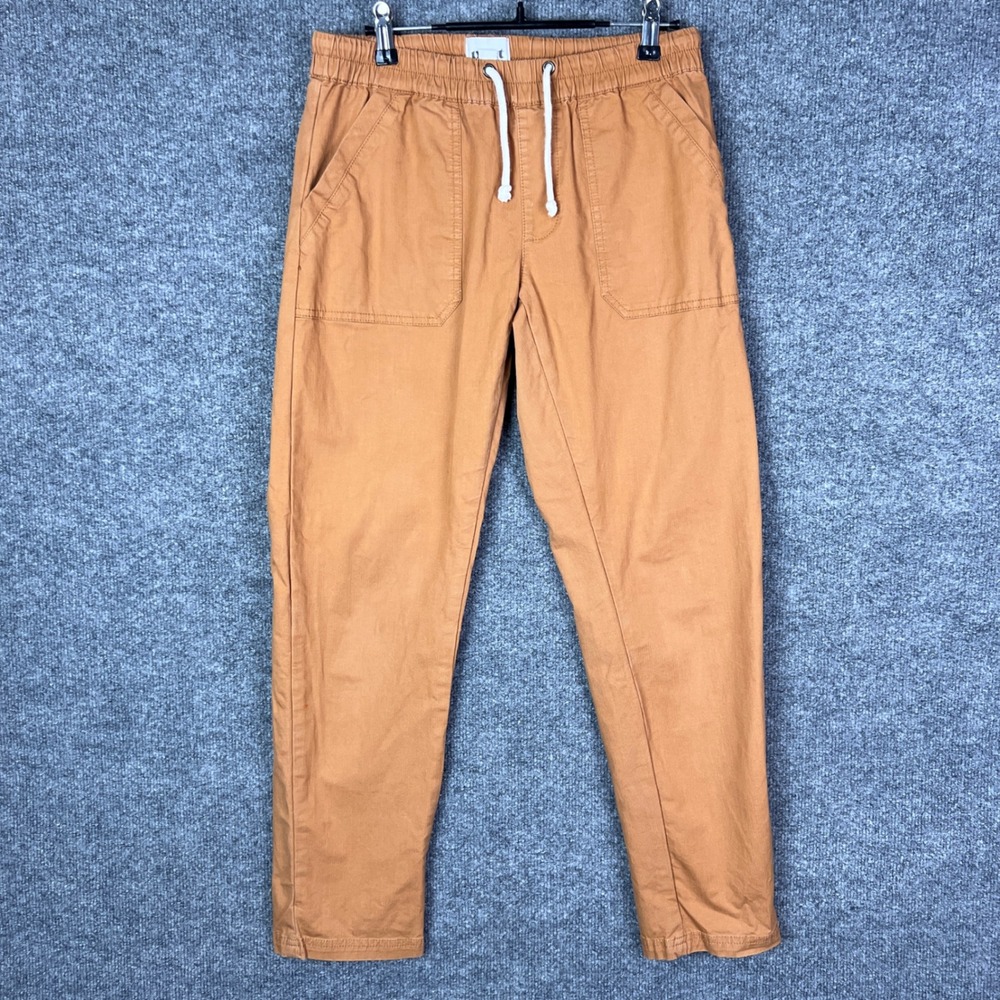 Pact Womens XS Brown Casual Pants Drawstring Pockets‎ Cotton Blend